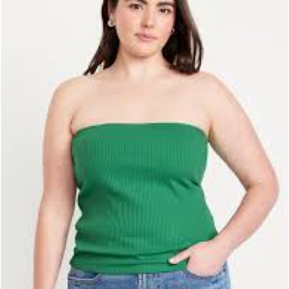 Old Navy Emerald Green Strapless Tube Top NWOT